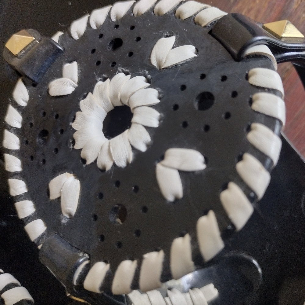 Jack Rogers Black White Georgica Jelly Sandals Size 5 - Picture 7 of 10